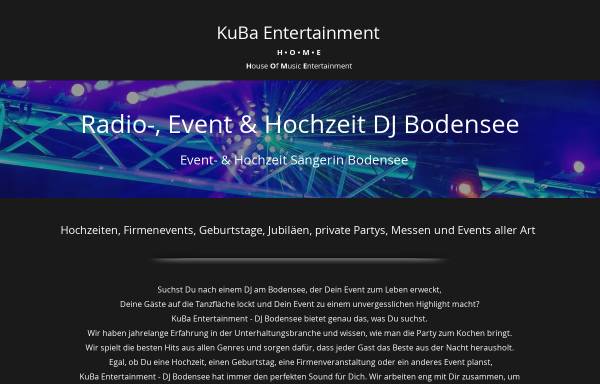 Vorschau von kuba-entertainment.de, KuBa Entertainment