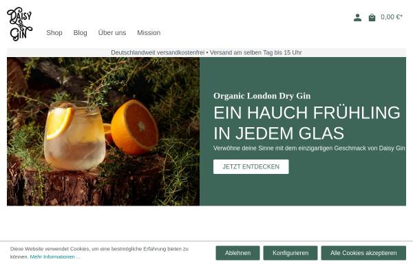 Vorschau von www.daisy-gin.de, Daisy & Friends GmbH
