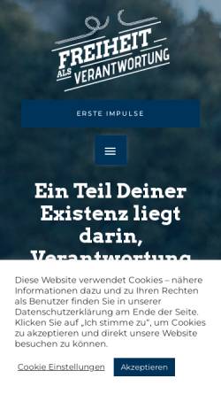 Vorschau der mobilen Webseite www.freiheit-als-verantwortung.de, Freiheit als Verantwortung