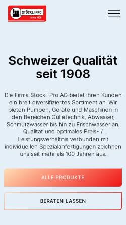 Vorschau der mobilen Webseite stoecklipro.ch, Stöckli Pro AG