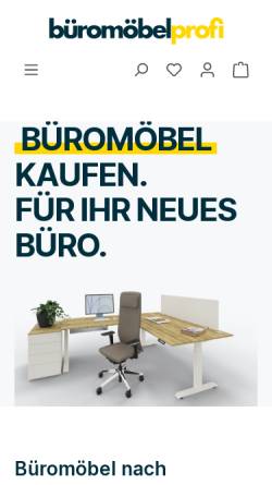Vorschau der mobilen Webseite www.bueromoebel-profi.de, büromöbelprofi