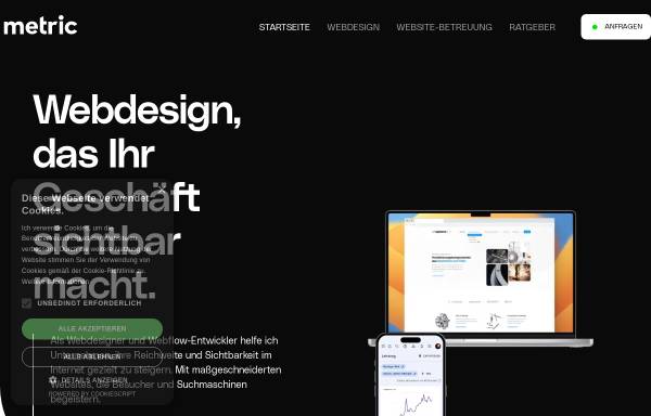 Vorschau von www.metric-webdesign.de, metric - Webdesign