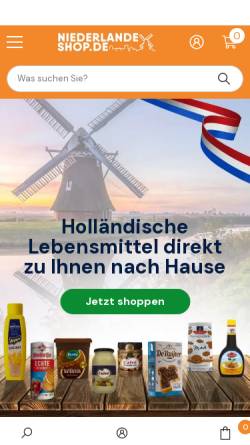 Vorschau der mobilen Webseite niederlandeshop.de, NiederlandeShop
