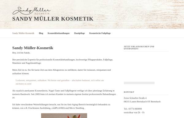 Vorschau von sandymueller-kosmetik.de, Sandy Müller Kosmetik