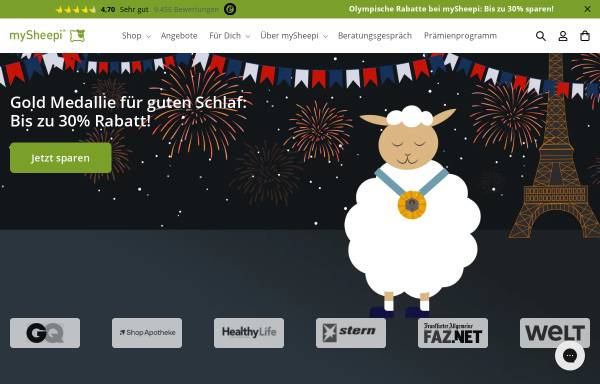 Vorschau von www.mysheepi.com, mySheepi Nackenkissen GmbH