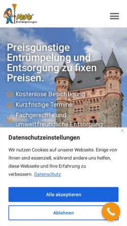 Vorschau der mobilen Webseite www.momo-entruempelung.de, Momo Entrümpelung