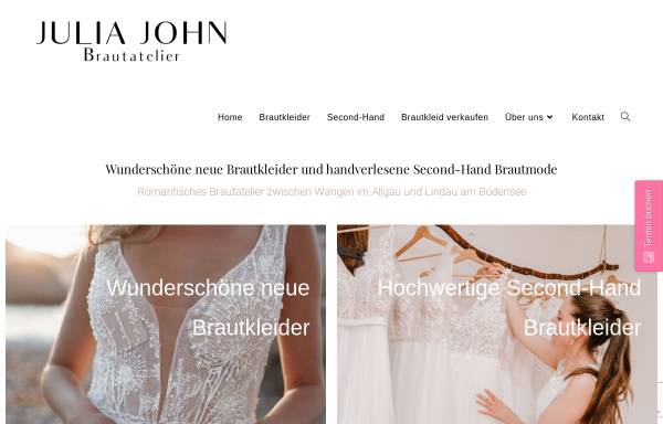 Vorschau von www.juliajohn.de, JULIA JOHN Brautatelier