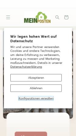 Vorschau der mobilen Webseite www.meinposten.de, Meinposten