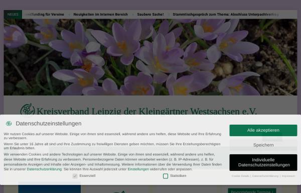 Vorschau von www.kleingarten-leipzig.de, Kreisverband Leipzig der Kleingärtner Westsachsen e.V.