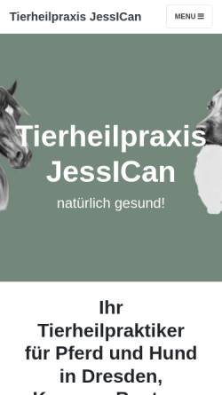 Vorschau der mobilen Webseite tierheilpraxis-jessican.de, Tierheilpraxis JessICan