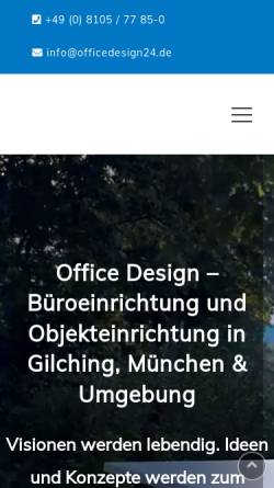 Vorschau der mobilen Webseite officedesign24.de, OFFICE DESIGN