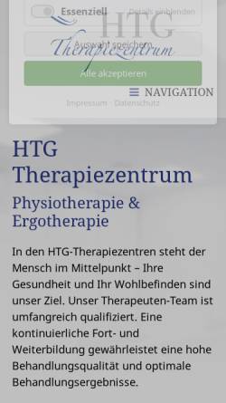 Vorschau der mobilen Webseite htg-therapiezentrum.de, HTG Therapiezentrum GmbH