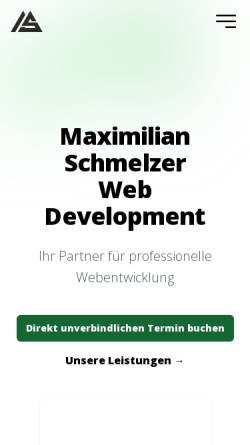 Vorschau der mobilen Webseite www.maximilianschmelzer.com, Maximilian Schmelzer Web Development