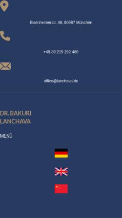Vorschau der mobilen Webseite lanchava.de, Patentanwaltskanzlei Dr. Bakuri Lanchava
