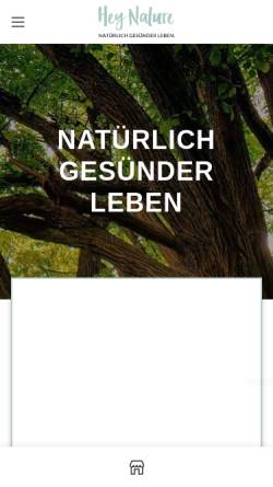 Vorschau der mobilen Webseite www.heynature.de, Hey Nature GmbH