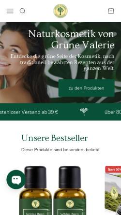 Vorschau der mobilen Webseite gruene-valerie.de, Grüne Valerie