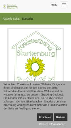 Vorschau der mobilen Webseite www.kleingaertner-starkenburg.de, Kreisverband Starkenburg der Kleingärtner e.V.