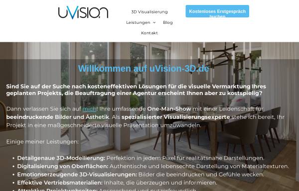 Vorschau von www.uvision-3d.de, uVision