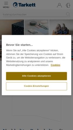 Vorschau der mobilen Webseite boden.objekt.tarkett.de, Tarkett Holding GmbH