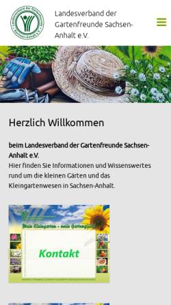 Vorschau der mobilen Webseite gartenfreunde-sachsen-anhalt.de, Landesverband der Gartenfreunde Sachsen-Anhalt e.V.