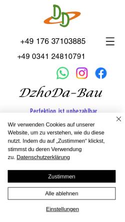 Vorschau der mobilen Webseite www.dzhoda-bau.com, Dzhoda