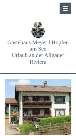Vorschau der mobilen Webseite www.gaestehaus-meyer-fewo.de, Gästehaus Meyer