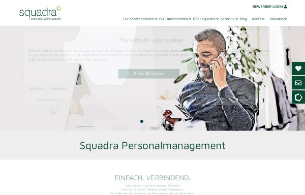 Vorschau von www.squadra.at, Squadra Personalmanagement GmbH