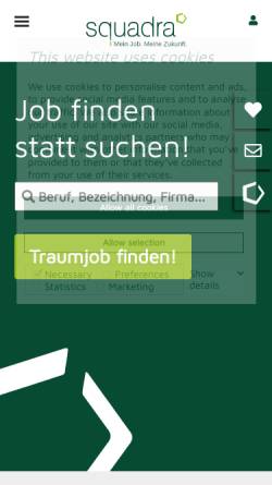 Vorschau der mobilen Webseite www.squadra.at, Squadra Personalmanagement GmbH
