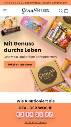 Vorschau der mobilen Webseite www.genussleben.de, COGOO GmbH