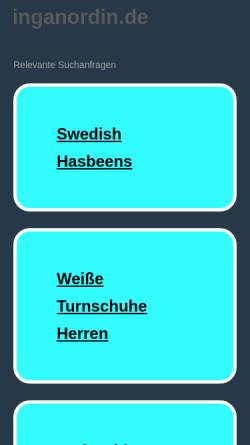 Vorschau der mobilen Webseite www.inganordin.de, Nordin Coaching