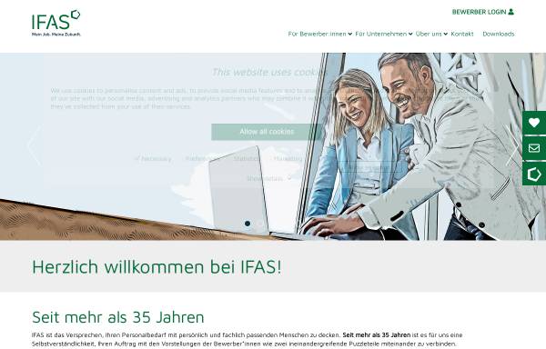 Vorschau von www.ifas-at.eu, IFAS Personalmanagement GmbH