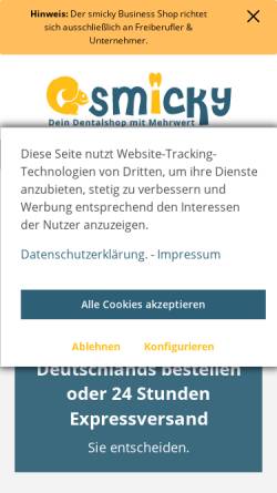 Vorschau der mobilen Webseite smicky.de, AS Dental UG