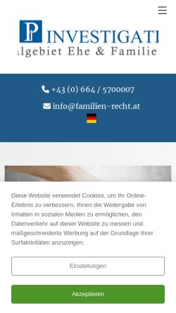 Vorschau der mobilen Webseite www.familien-recht.at, PRO-INVESTIGATIONS