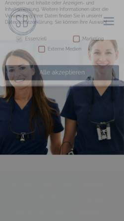 Vorschau der mobilen Webseite meinezahnaerztin.de, Dr. Südkamp & Brungsberg