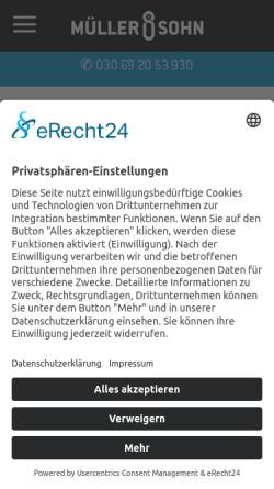 Vorschau der mobilen Webseite industriekletterer-berlin.co, Müller&Sohn Energietechnik und Spezialmontagen GmbH
