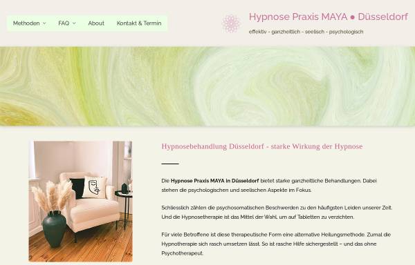Vorschau von hypnose-institut-duesseldorf.de, Hypnose Praxis MAYA