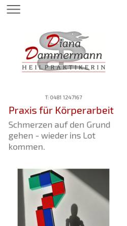 Vorschau der mobilen Webseite www.diana-dammermann.de, Heilpraktikerin Diana Dammermann