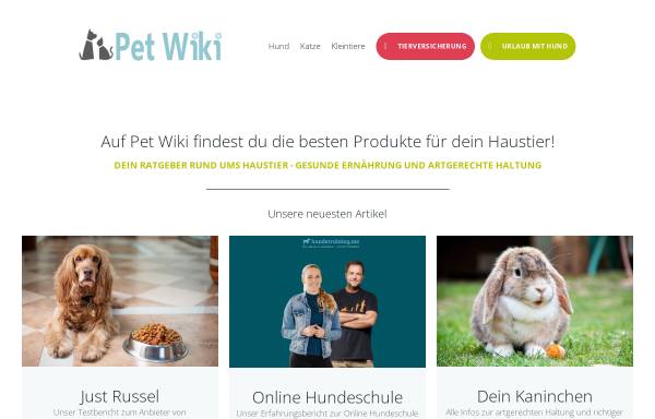 Vorschau von pet-wiki.de, Pet Wiki