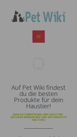 Vorschau der mobilen Webseite pet-wiki.de, Pet Wiki