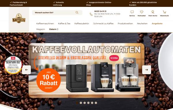 Vorschau von www.kaffee24.de, Kaffee24