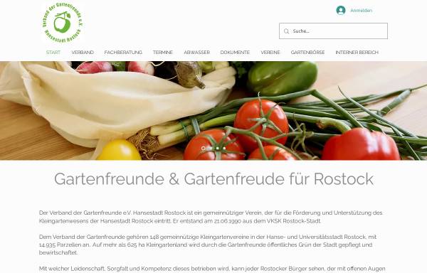 Vorschau von www.gartenfreunde-hro.de, Verband der Gartenfreunde e.V. Hansestadt Rostock