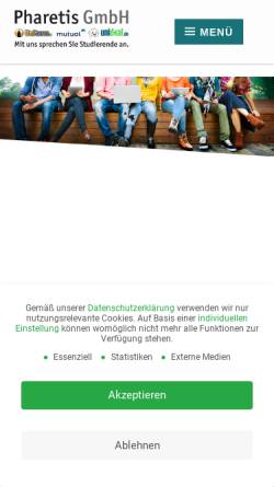 Vorschau der mobilen Webseite www.pharetis.de, Pharetis GmbH