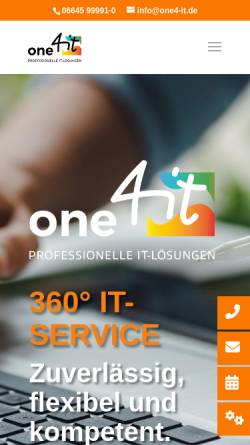 Vorschau der mobilen Webseite one4-it.de, one4 IT GmbH