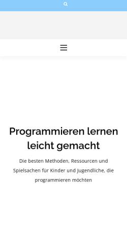 Vorschau der mobilen Webseite kinderprogrammieren.de, kinderprogrammieren