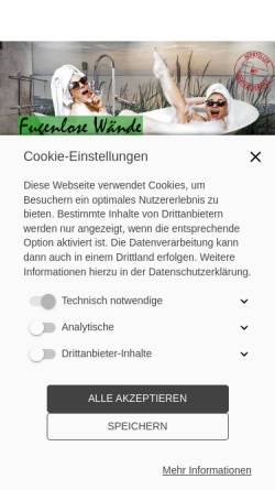 Vorschau der mobilen Webseite www.wandbreite.de, Wandbreite GmbH