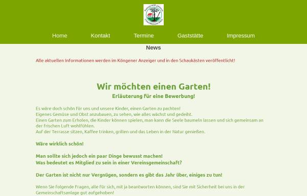 Vorschau von www.gartenfreunde-koengen.de, Verein der Gartenfreunde Köngen e.V.