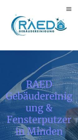 Vorschau der mobilen Webseite www.raed-gebaeudereinigung.de, Raed Gebäudereinigung