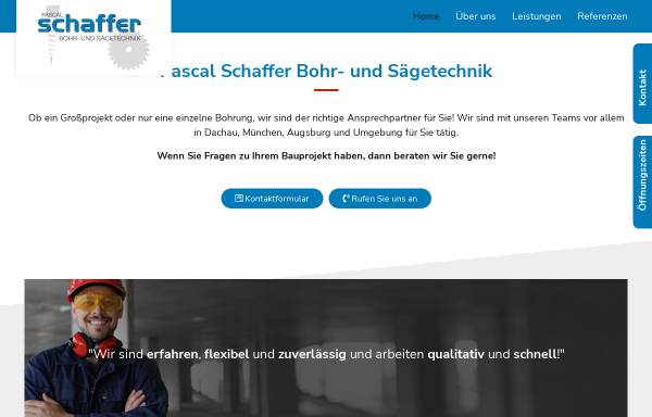 Vorschau von schaffer-bohr-saegetechnik.de, Pascal Schaffer Bohr und Sägetechnik