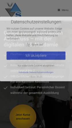 Vorschau der mobilen Webseite vs-weiterbildung.de, VS Virtuals Akademie GmbH