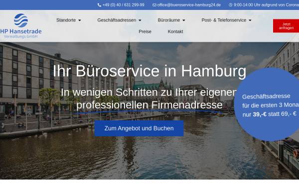 Vorschau von bueroservice-hamburg24.de, Büroservice Hamburg24